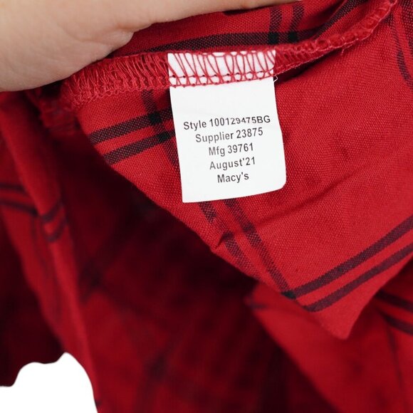 NWT First Impressions Toddler Girls Plaid Long Sleeve Peplum Top Christmas Red 2 - Picture 5 of 5